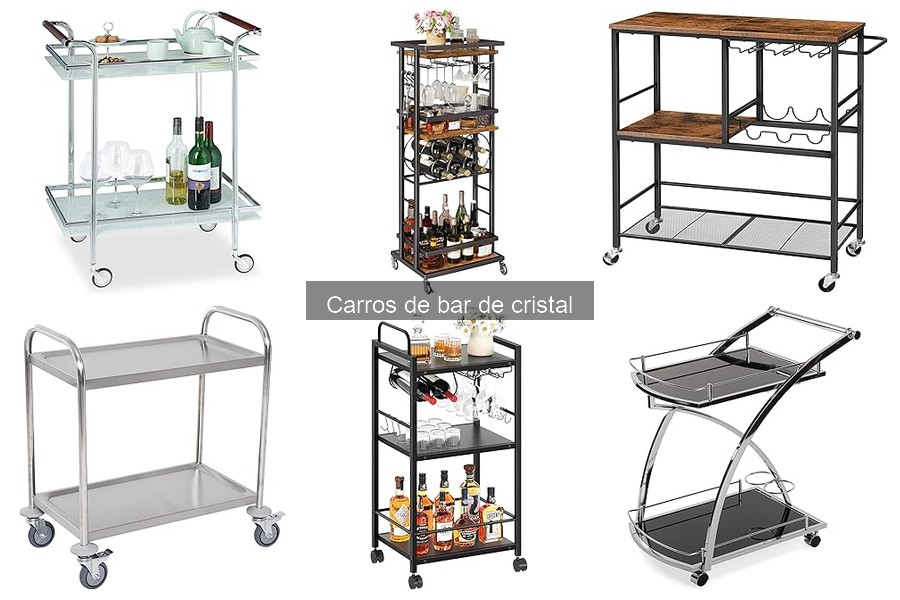 Estilos de carros de bar de cristal para cada decoración