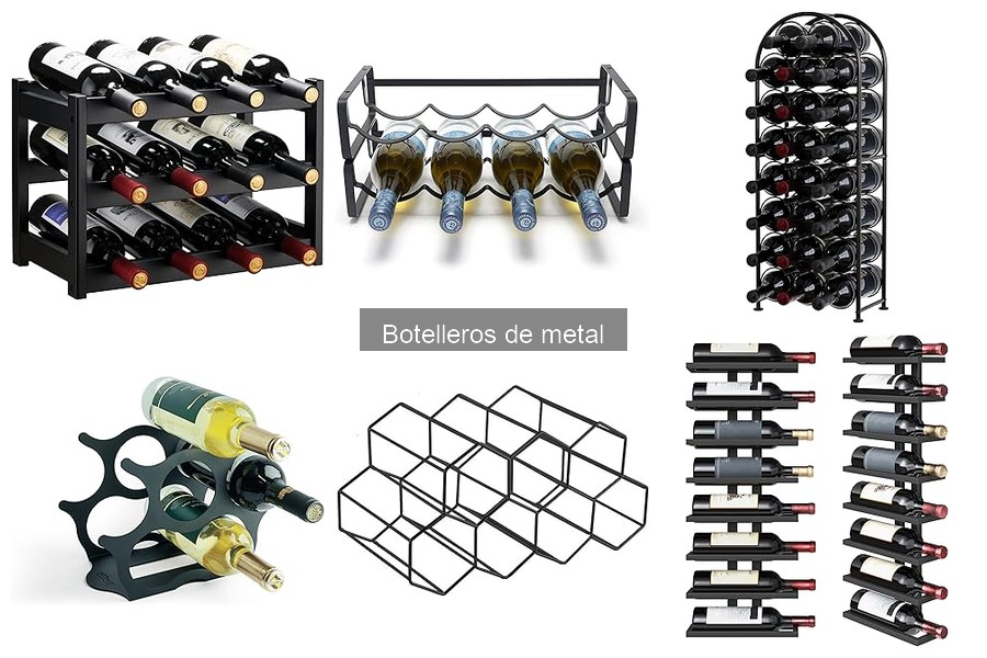 Estilos de decoración que combinan con botelleros de metal