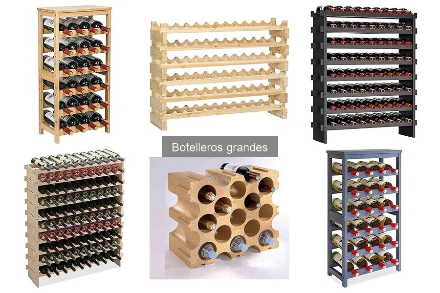 Estilos decorativos que combinan con botelleros grandes