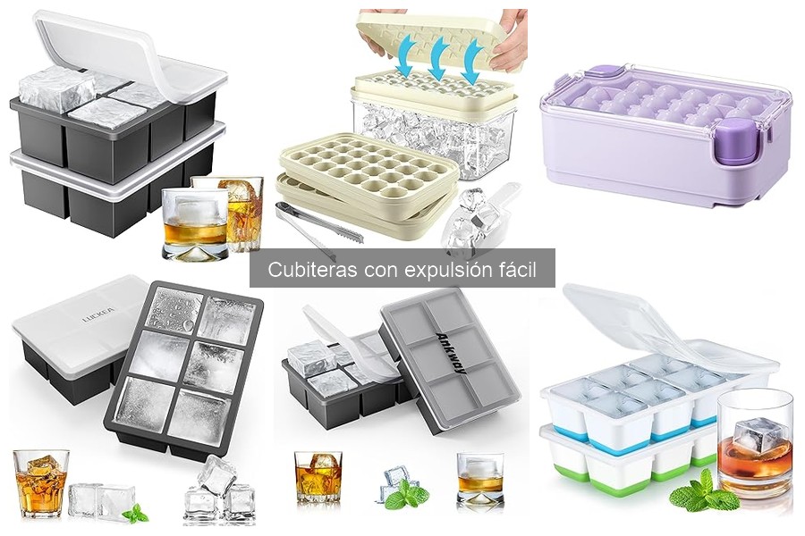 Evita el hielo pegajoso en cubiteras con expulsión fácil