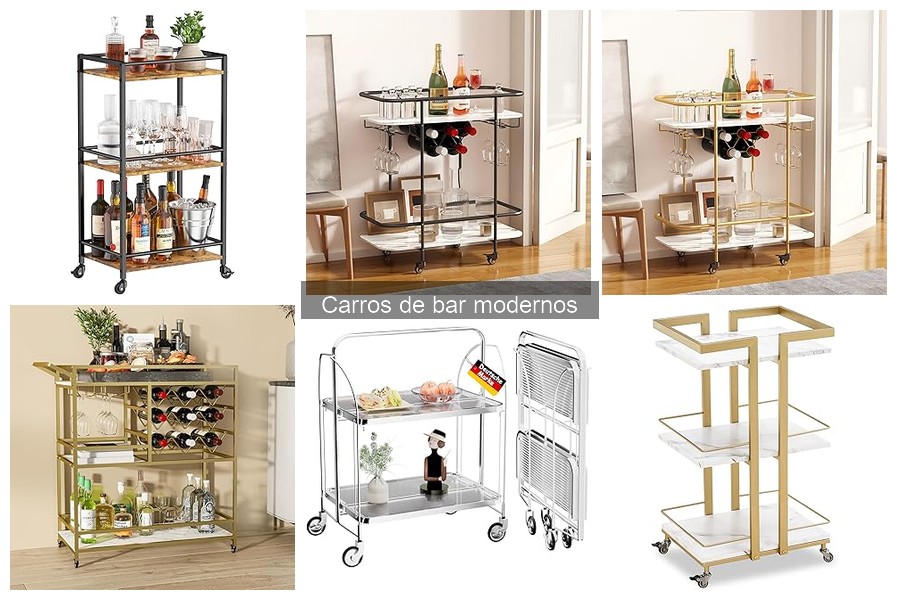 Ideas Creativas para Decorar con un Carro de Bar Moderno
