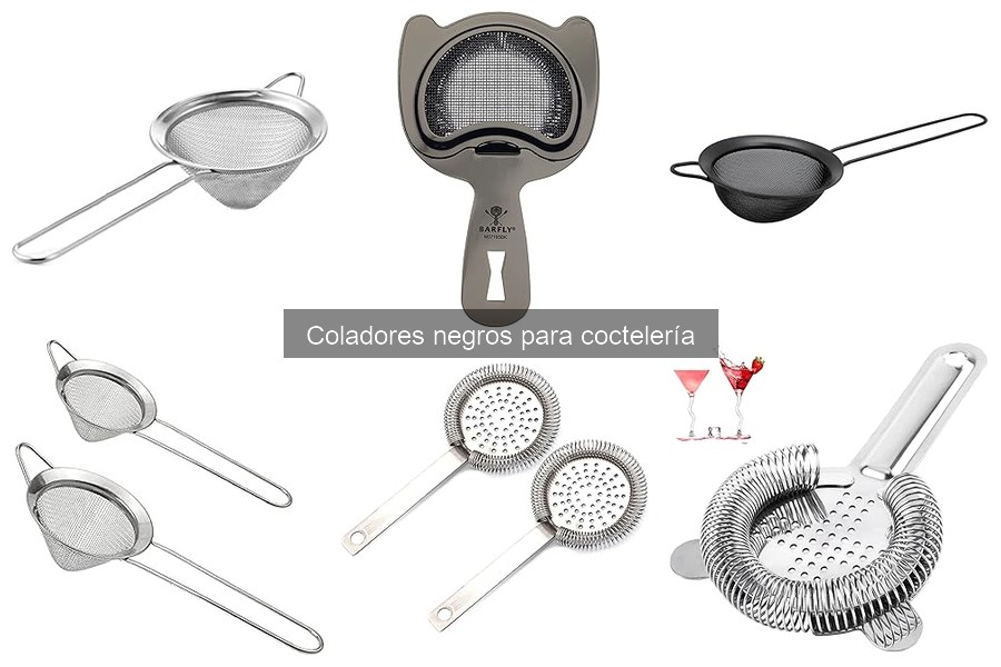 Mantenimiento y limpieza de coladores negros para coctelería