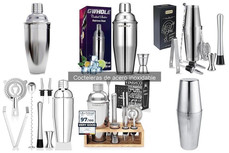 Mejora tu coctelera de acero inoxidable con estos accesorios