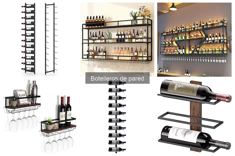 Mejores botelleros de pared para espacios pequeños