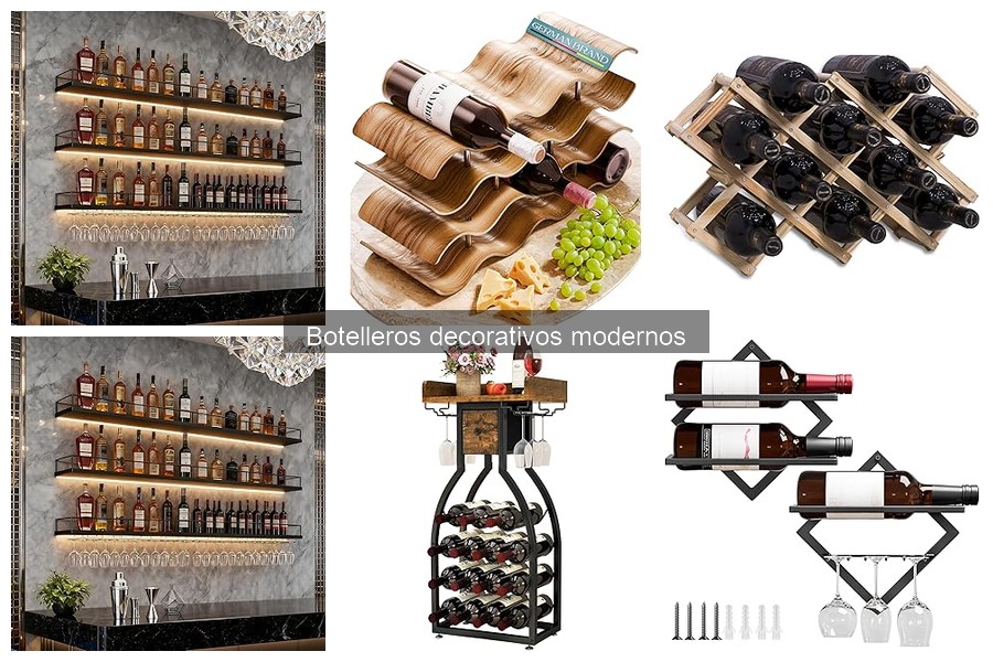 Mejores botelleros decorativos modernos para casas pequeñas
