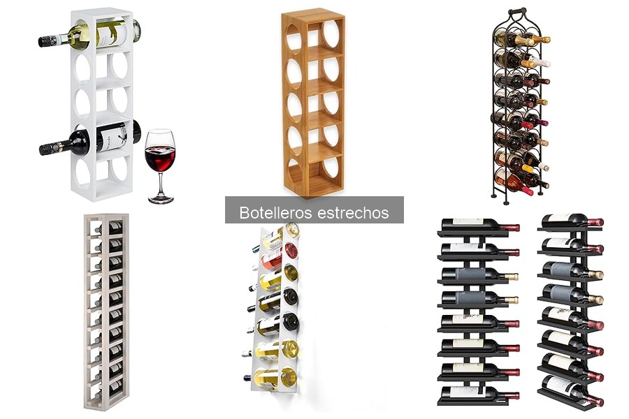 Mejores botelleros estrechos para espacios pequeños en casa