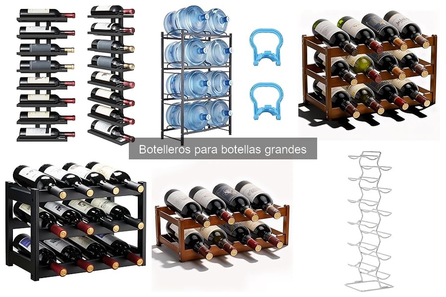 Mejores botelleros para botellas grandes en espacios reducidos