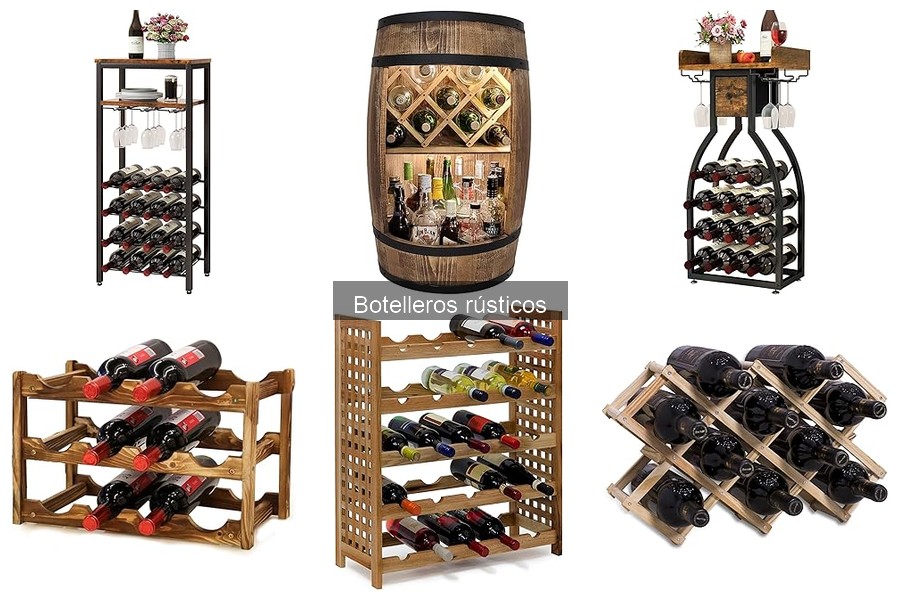 Mejores botelleros rústicos vintage en Amazon para decoración