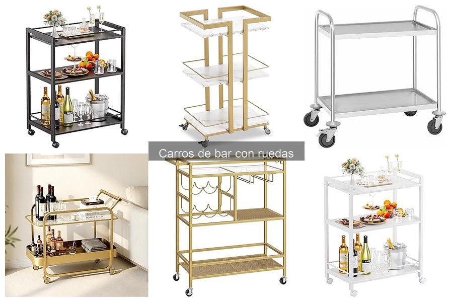Mejores carros de bar con ruedas para apartamentos pequeños