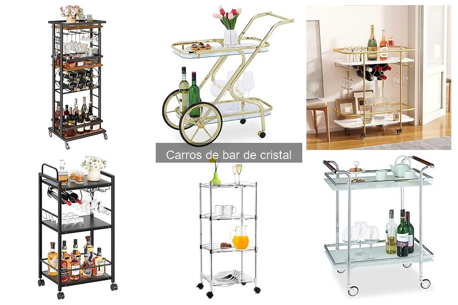 Mejores carros de bar de cristal para espacios pequeños