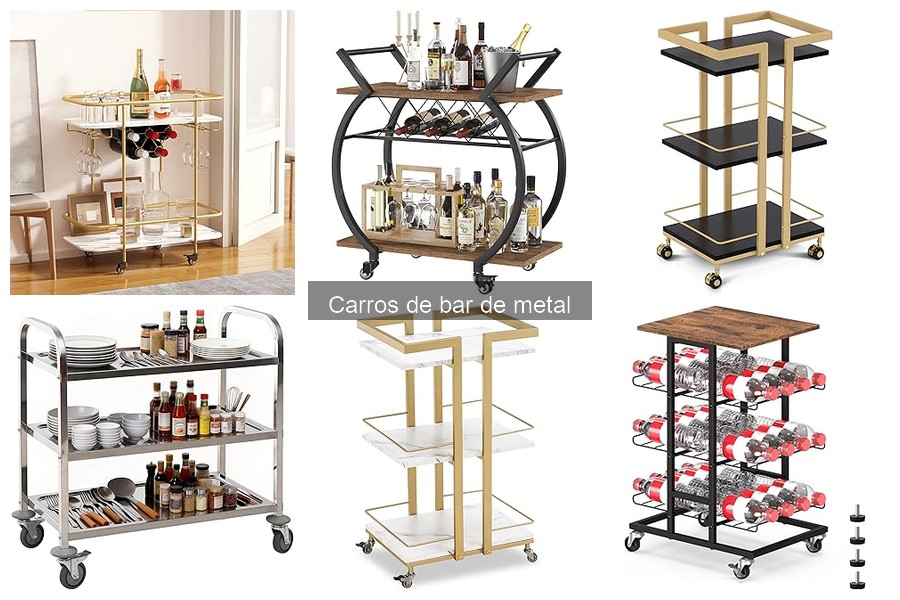 Mejores carros de bar de metal para decorar tu hogar