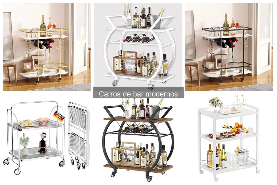 Mejores carros de bar modernos para espacios pequeños