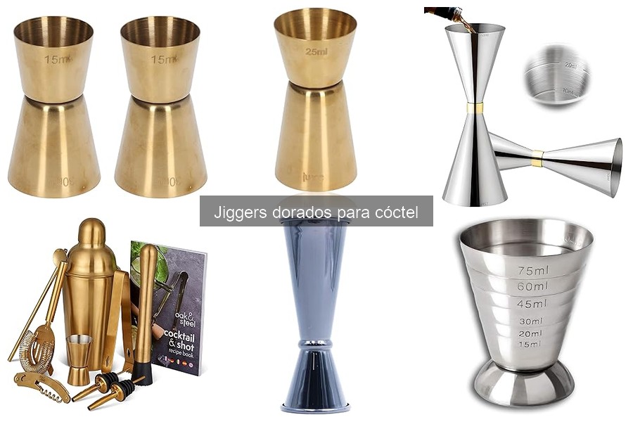 Mejores jiggers dorados para principiantes en coctelería