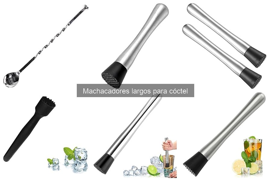 Mejores machacadores largos para cócteles en casa