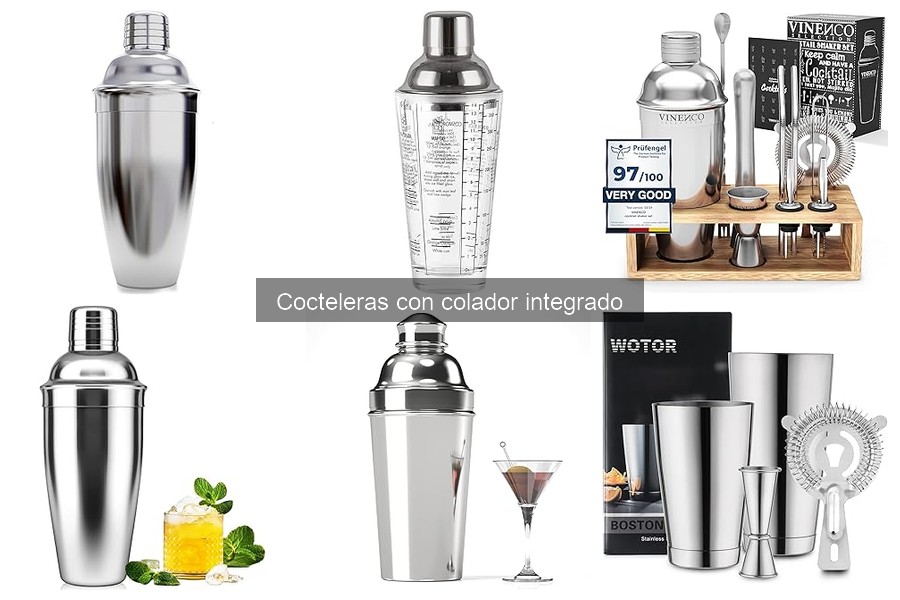 Mejores marcas de cocteleras con colador integrado