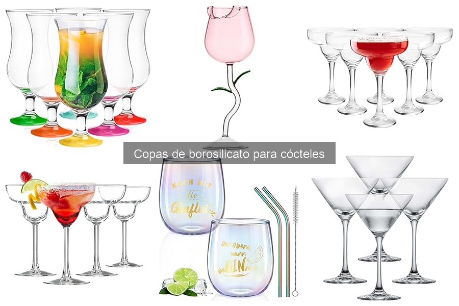 Mejores marcas de copas de borosilicato para cócteles