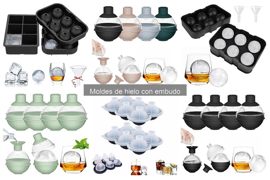 Mejores marcas de moldes de hielo con embudo para cócteles