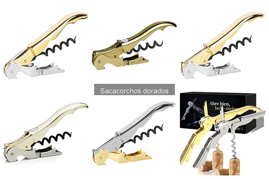 Mejores marcas de sacacorchos dorados para tu bar en casa