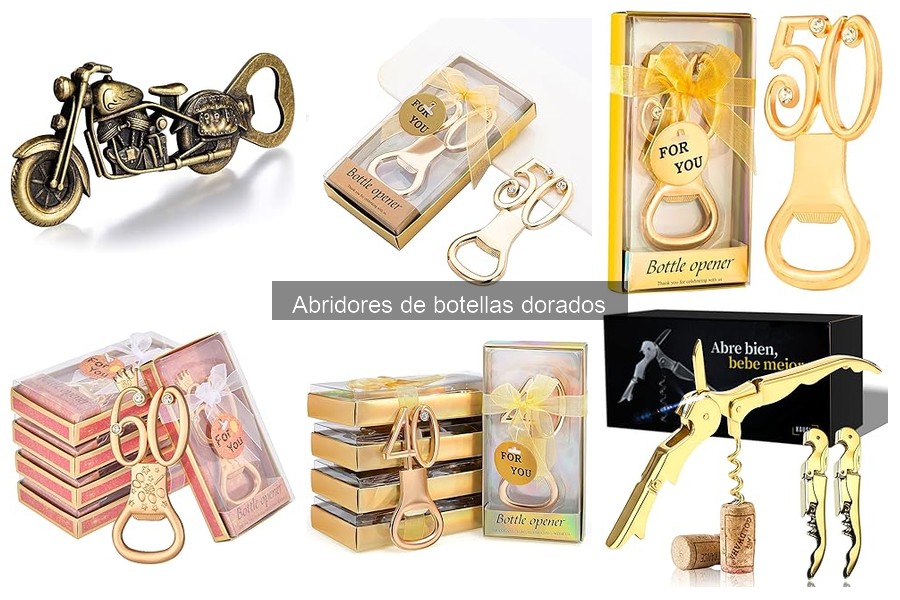 Mejores materiales para abridores de botellas dorados