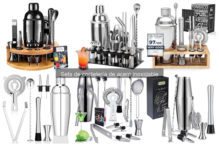 Mejores ofertas de sets de coctelería de acero inoxidable