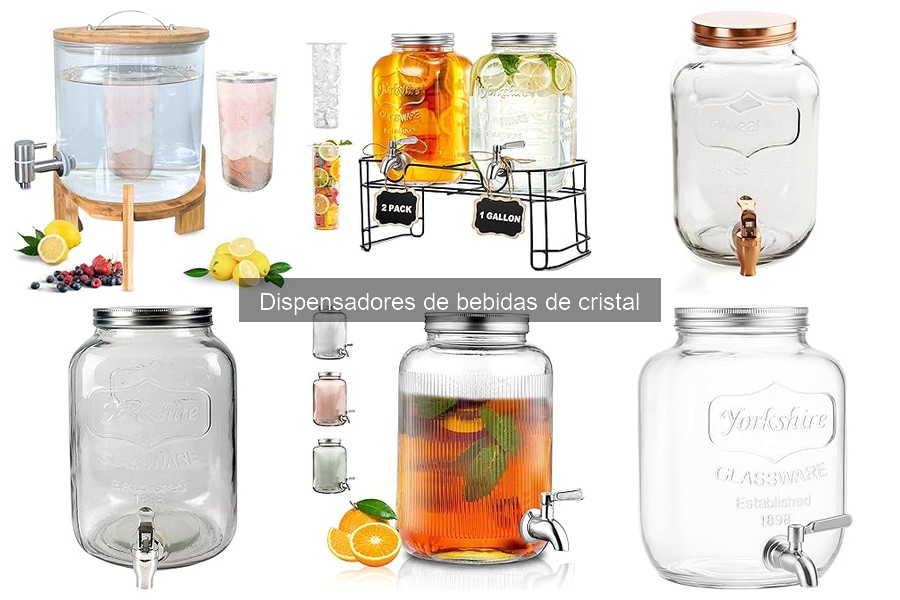 Mejores ofertas en dispensadores de bebidas de cristal 2023