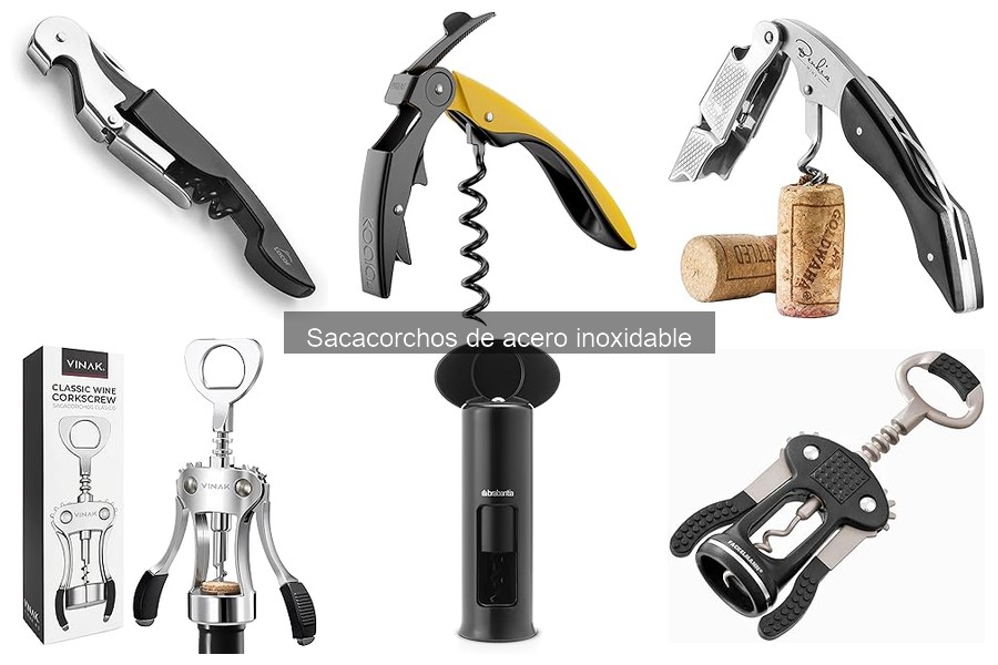 Mejores sacacorchos de acero inoxidable para aficionados al vino