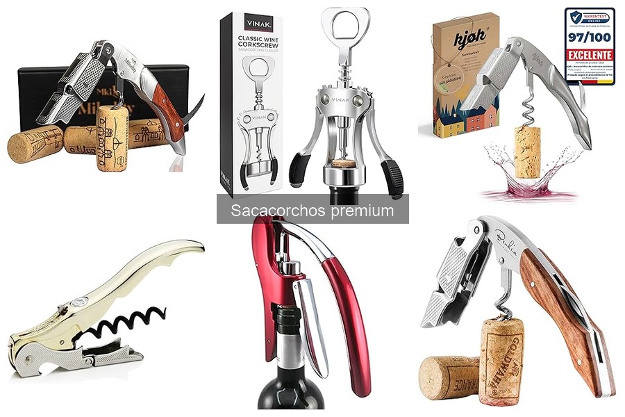 Mejores sacacorchos premium para principiantes en vino