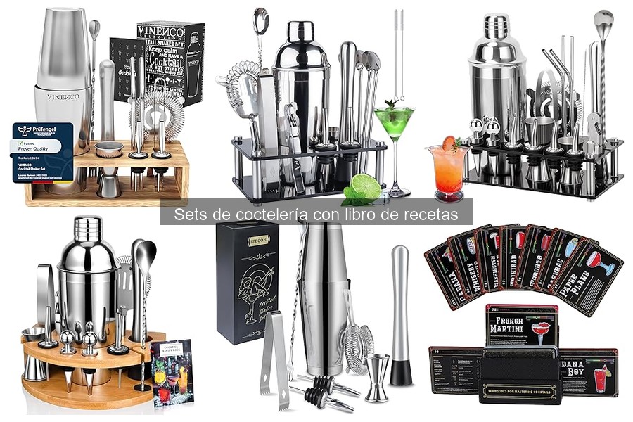 Mejores sets de coctelería con libro de recetas en Amazon