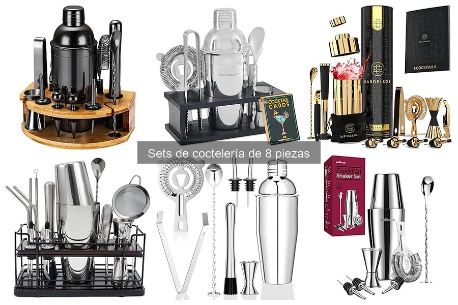 Mejores sets de coctelería de 8 piezas para principiantes
