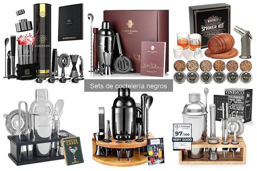 Mejores sets de coctelería negros: comparativa y precios