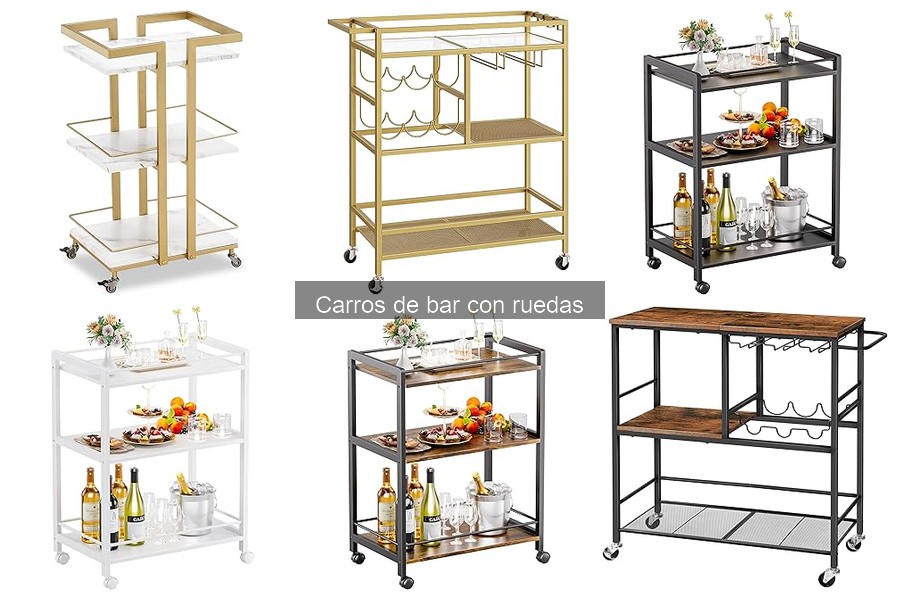 Opciones de carro de bar con ruedas personalizables