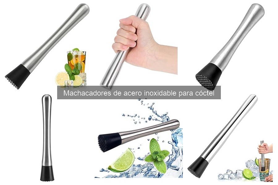 Opiniones sobre machacadores de acero inoxidable para cócteles