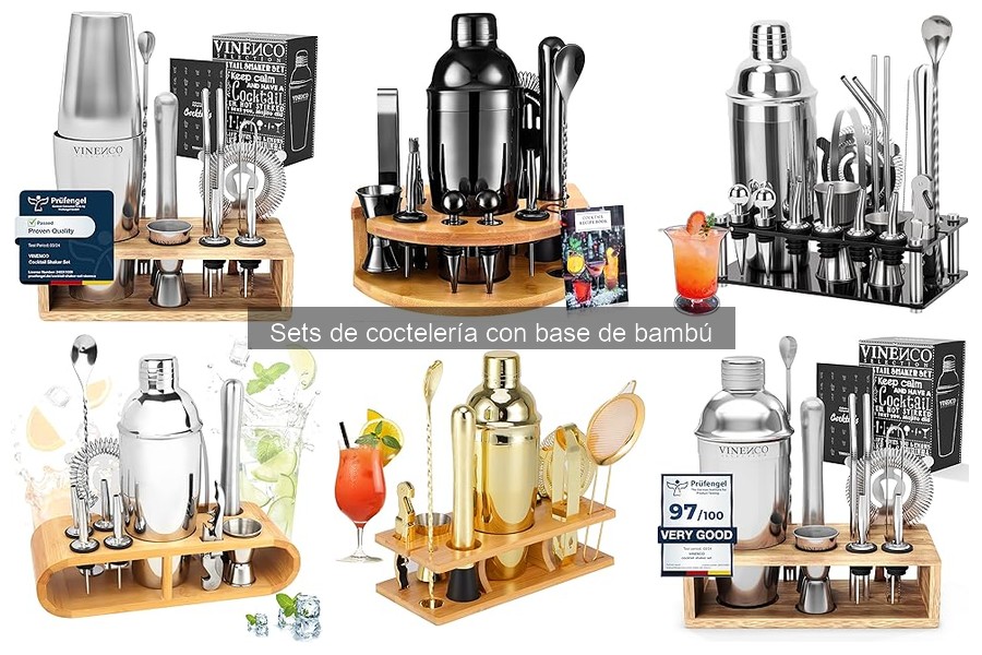 Opiniones sobre sets de coctelería con base de bambú