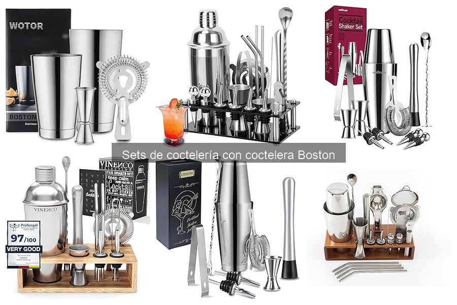 Opiniones sobre sets de coctelería con coctelera Boston