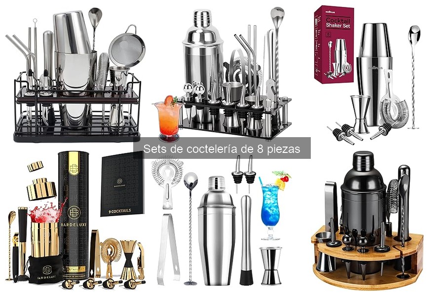 Opiniones sobre sets de coctelería de 8 piezas para tu bar