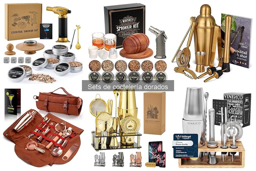 Opiniones sobre sets de coctelería dorados: reseñas y recomendaciones