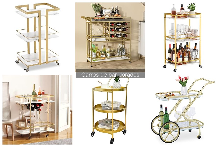 Personaliza tu carro de bar dorado: ideas y consejos