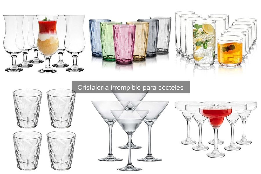 Precios de cristalería irrompible para cócteles en 2023