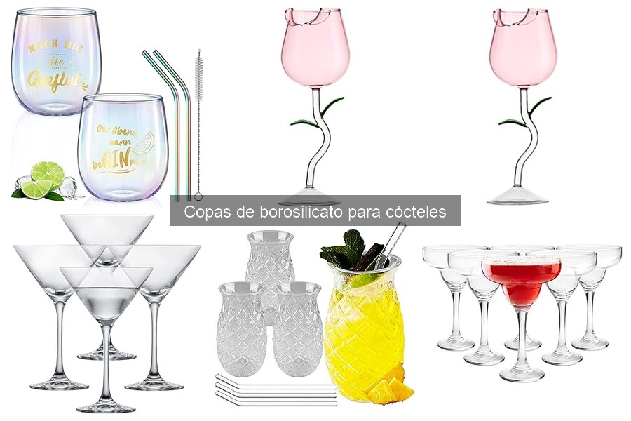 Presupuesto promedio copas de borosilicato para cócteles