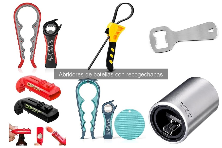 ¿Qué es un abridor de botellas con recogechapas?