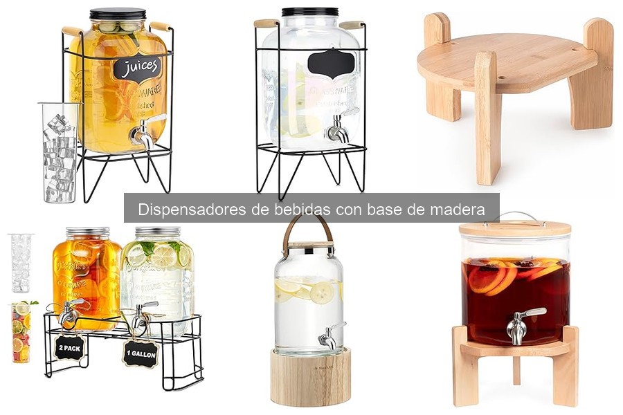 ¿Qué es un dispensador de bebidas con base de madera?