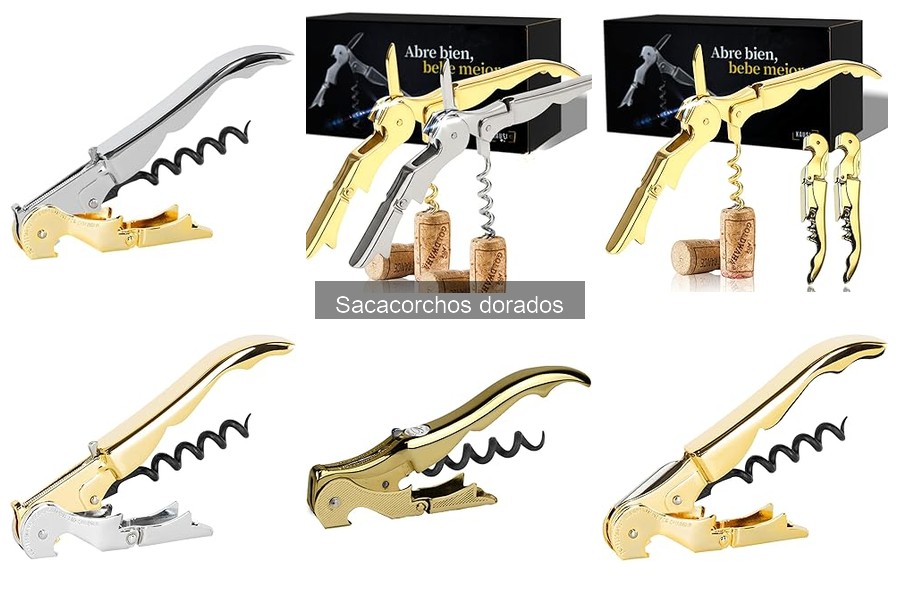 ¿Qué es un sacacorchos dorado? Características y diseños