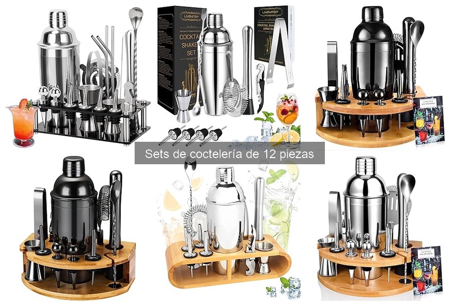 ¿Qué incluye un set de coctelería de 12 piezas?