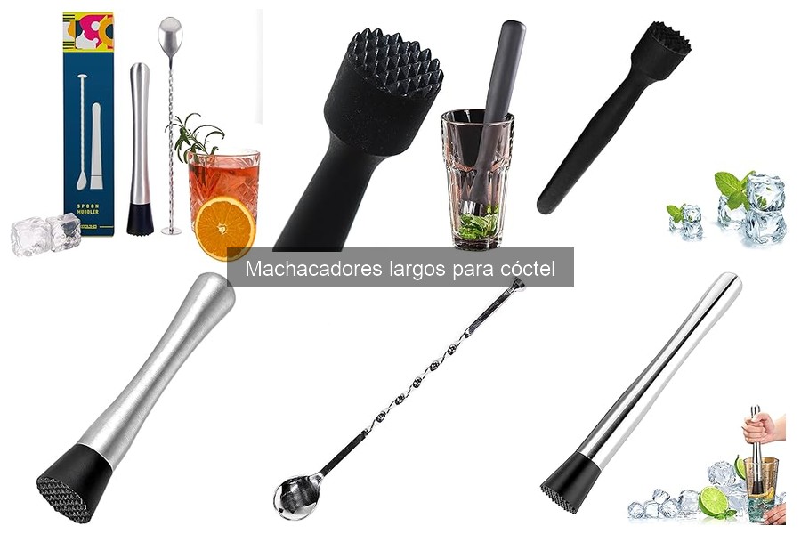 Recetas de cócteles fáciles con machacador largo