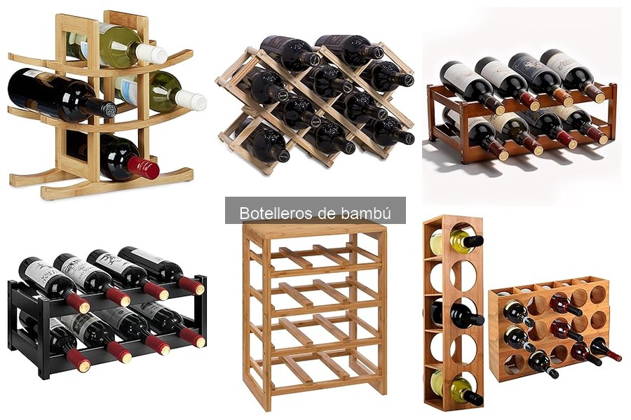 Tipos de botelleros de bambú: estilos y usos