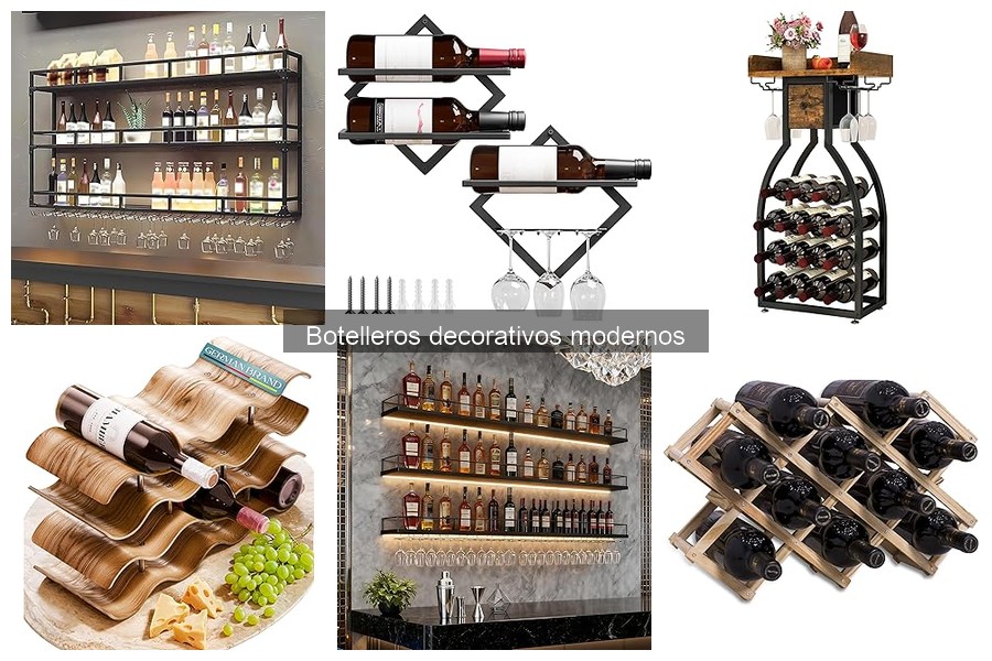 Tipos de botelleros decorativos modernos para tu hogar