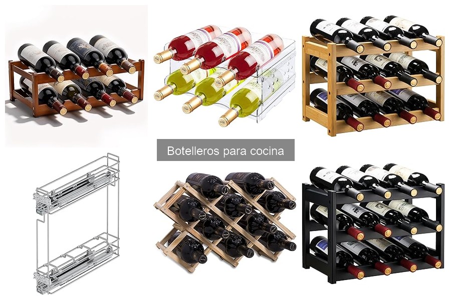 Tipos de botelleros para cocina: materiales y estilos