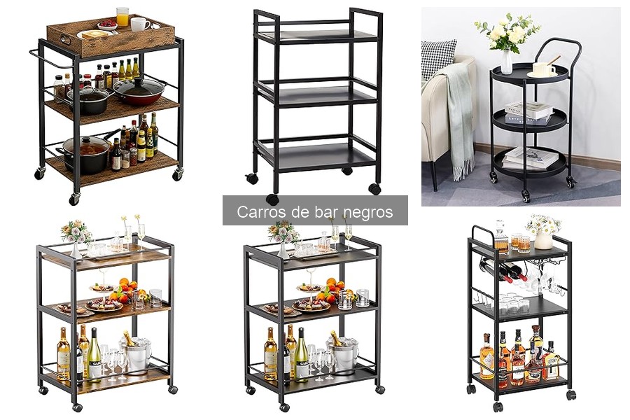 Tipos de Carros de Bar Negros: Variedades y Estilos
