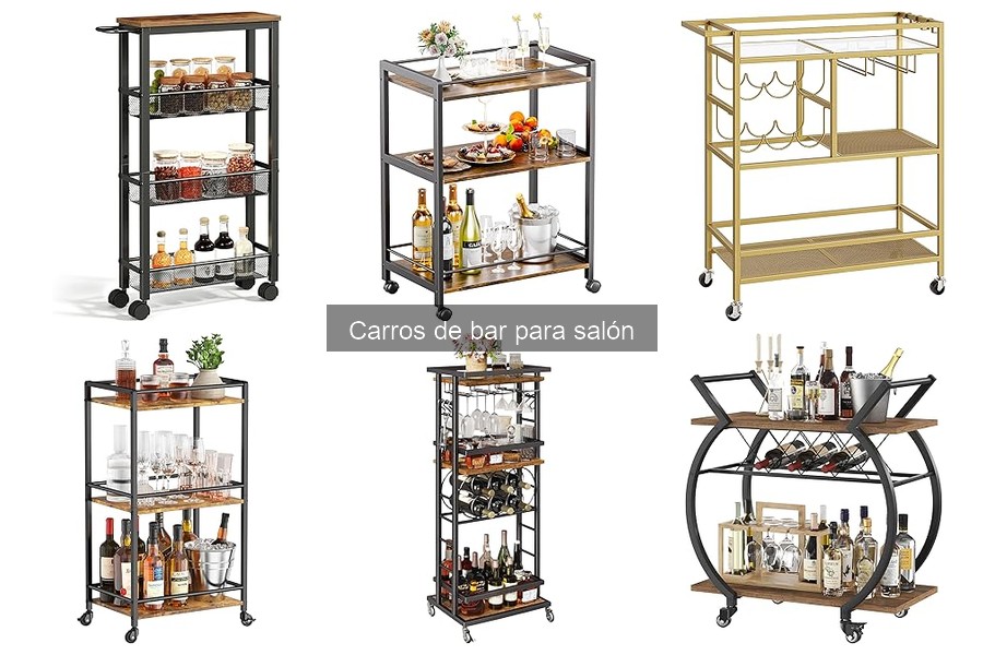Tipos de carros de bar para salón: Estilos y características