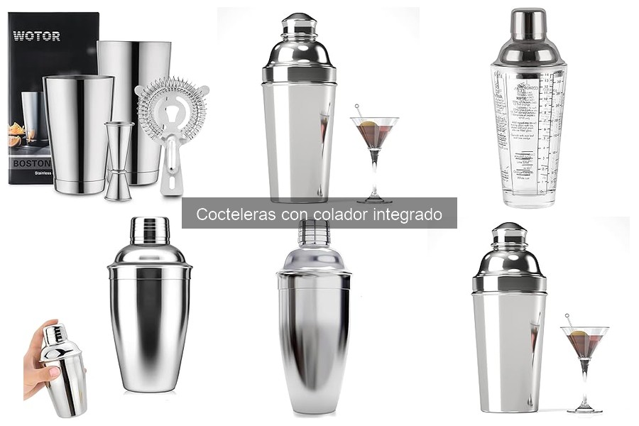 Tipos de cocteleras con colador integrado para tus cócteles